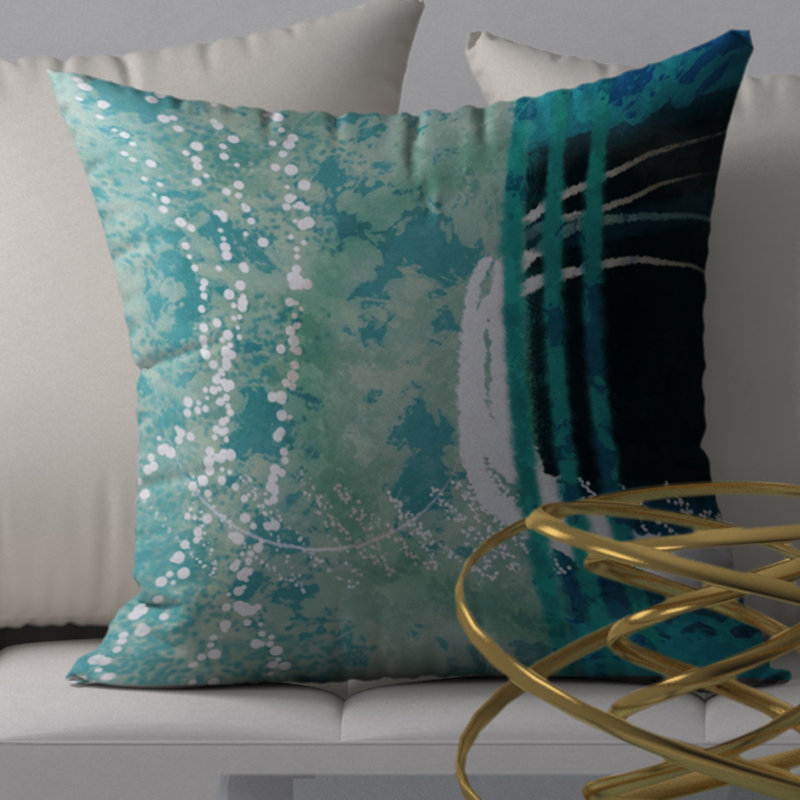 Housse de coussin décorative carrée divine Keenest, 24 po x 24 po