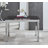 Tierra Modern Glass & Metal Extendable Dining Table Set & 4 Luxury Faux Leather Dining Chairs-1043983525