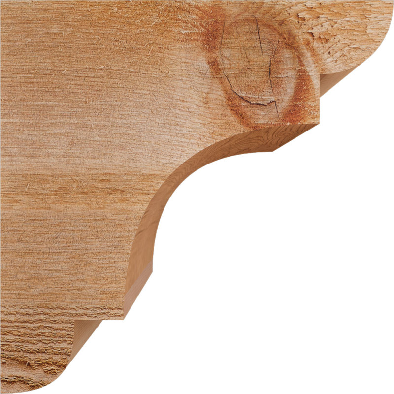 New Brighton Corbel, 10" H x 6" W x 10" D, Western Red Cedar, Rough Sawn