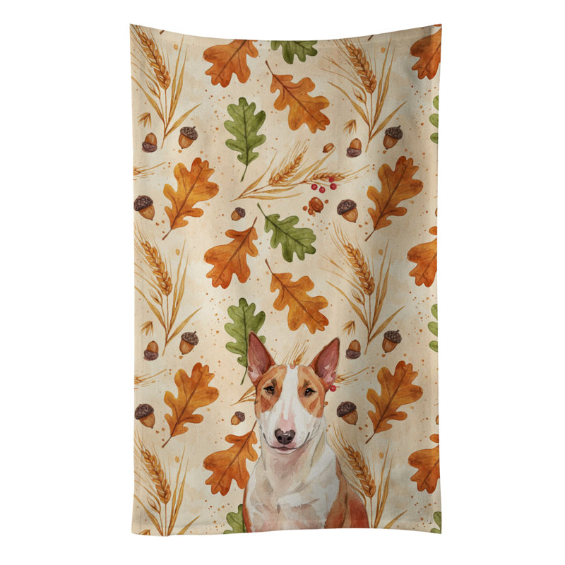 Serviette de cuisine tricolore Sheltie, Bull terrier rouge et blanc