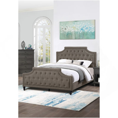 Mobilier de chambre à coucher tête de lit capitonné en polyfibre de style moderne américain