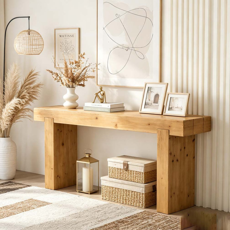 Console en bois massif 63 "