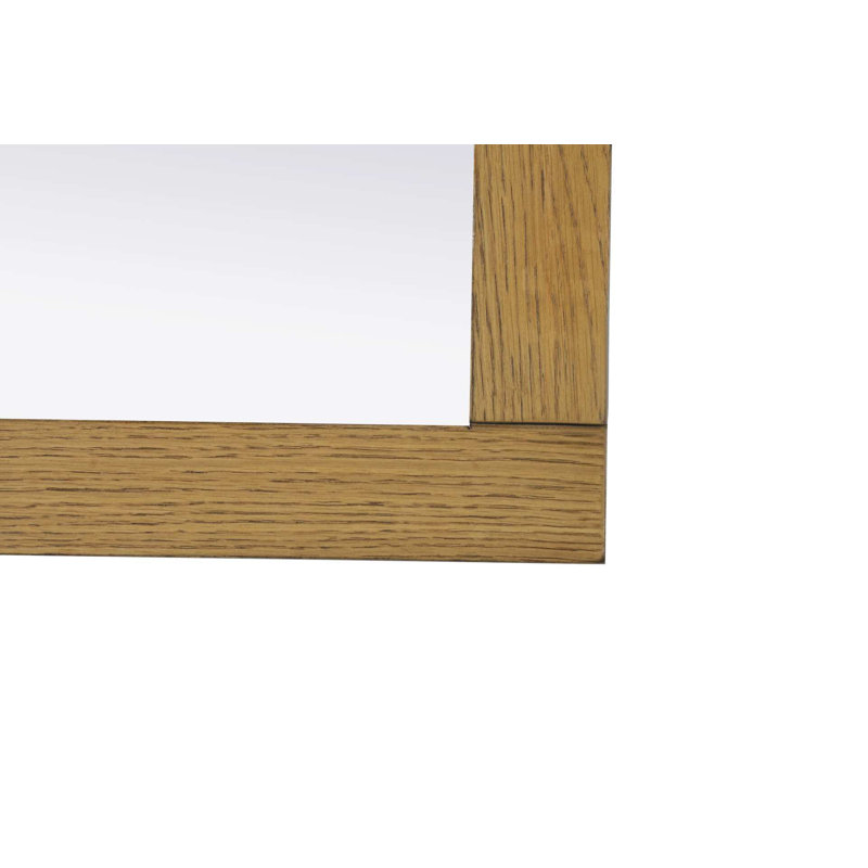 Miroir carré en bois Noah 36 x 36 po Noah, 36 po x 36 po, Miel et teck, Carrée