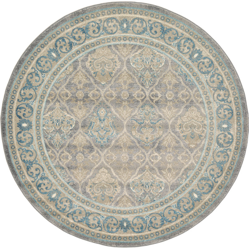 Patchway Geometric Indoor Rug, Round 6'1"