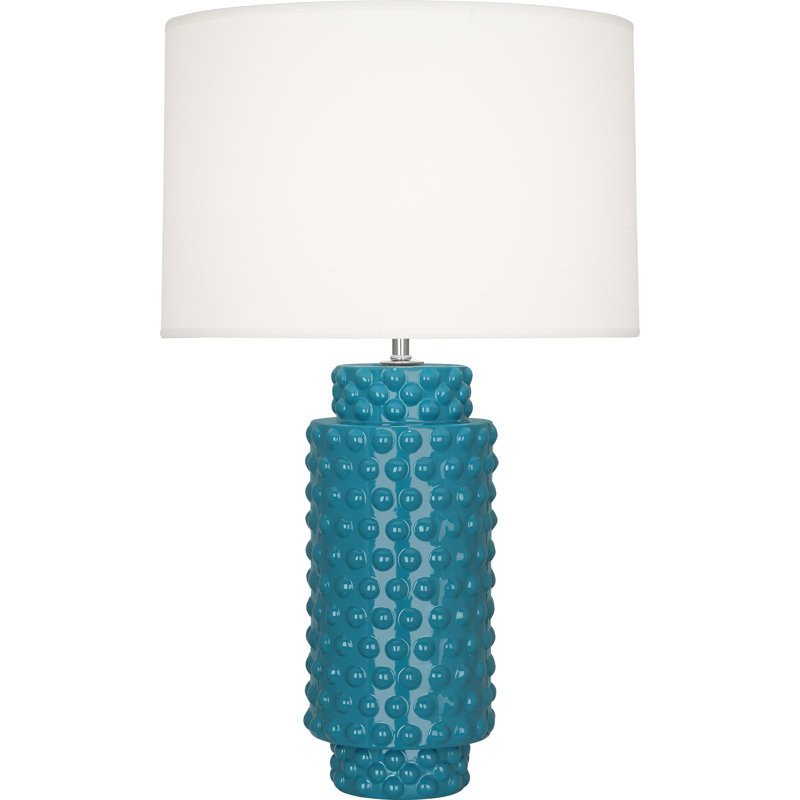 Dolly Table Lamp, 21.5" H x 15" W x 15" D, Egg Blue