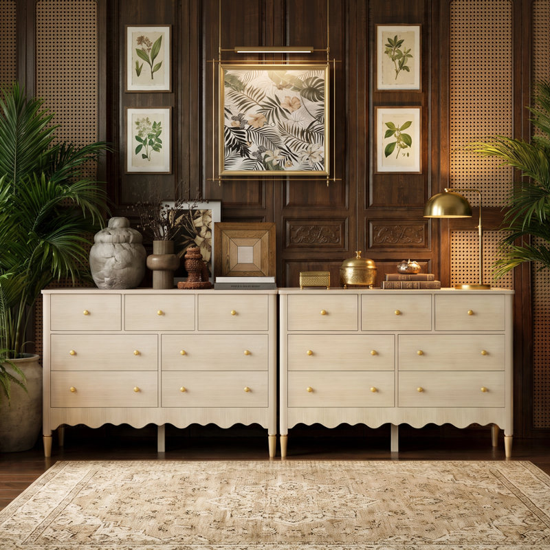 Abson 47inch 7 Drawer Wood Dresser, Natural