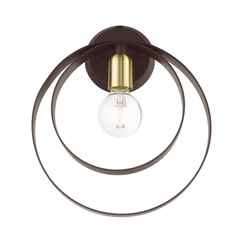 Maubray Steel Armed Sconce, Bronze