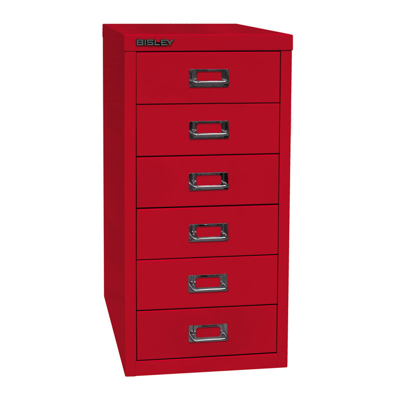 29er 27.9cm Wide 6 -Drawer File Cabinet, Cardinal red