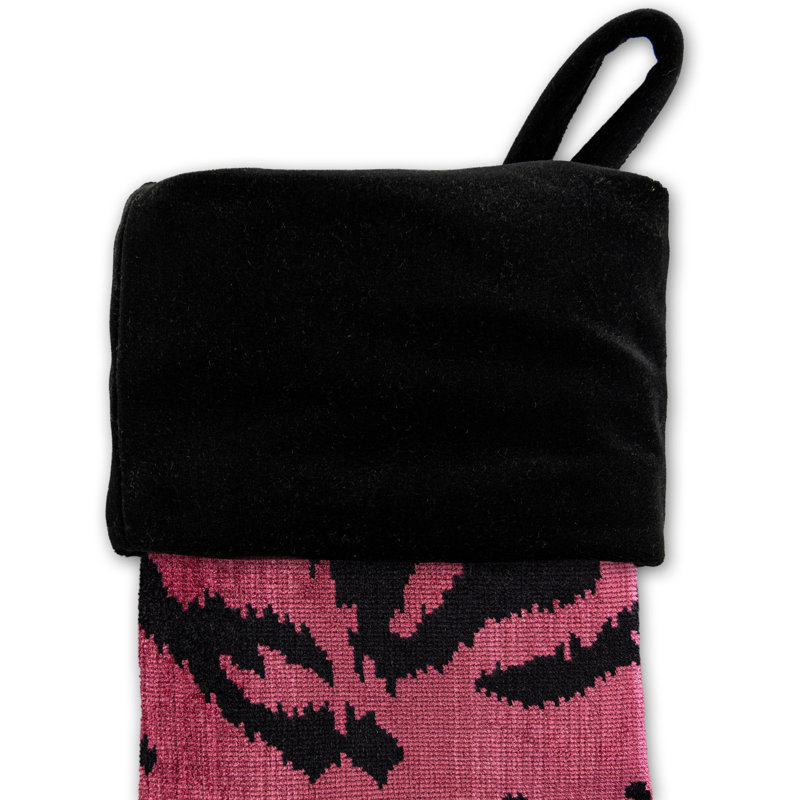 Tigre Stocking / Velvet, Red/Black