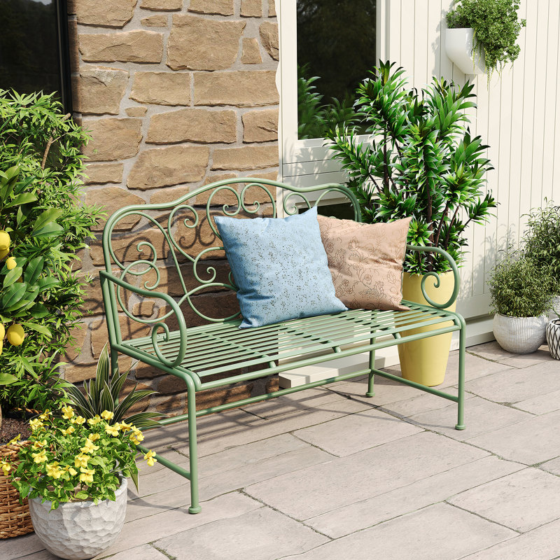 Banc de jardin extérieur Sunnydaze - vert