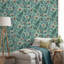Wild Meadow Blue Botanical Wallpaper-129519602