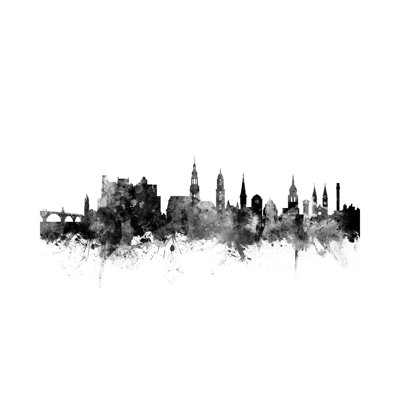 Heidelberg, Germany In Black & White by Michael Tompsett - 1 Piece Wrapped Canvas Wall Art