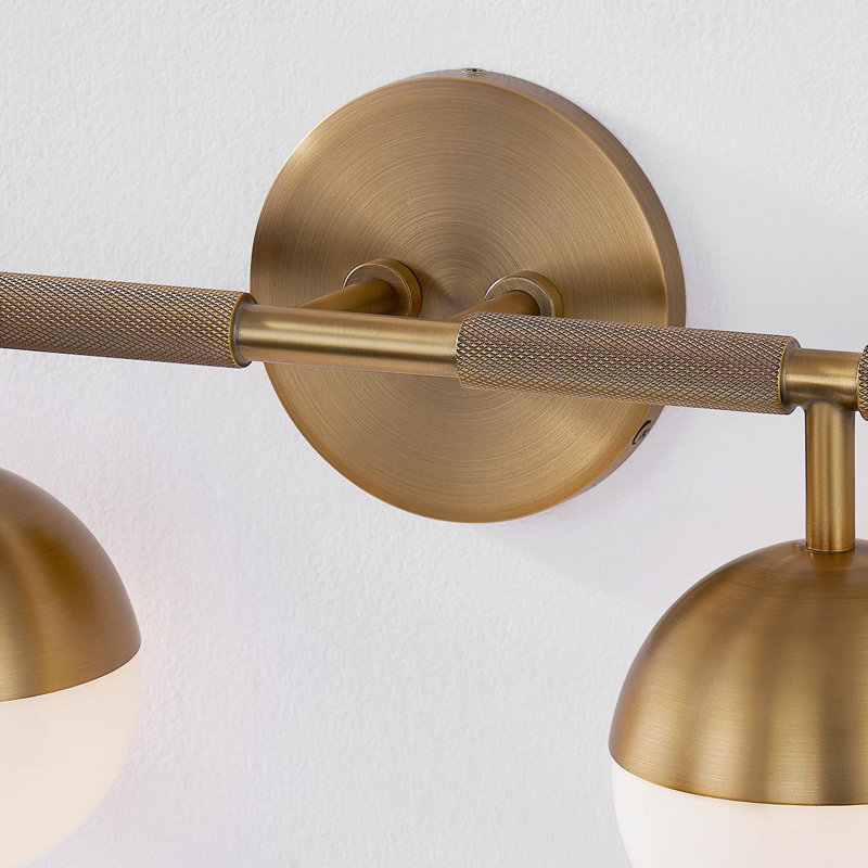 Ensemble de meuble-lavabo et de salle de bain 3 lumières Enson, Laiton patiné