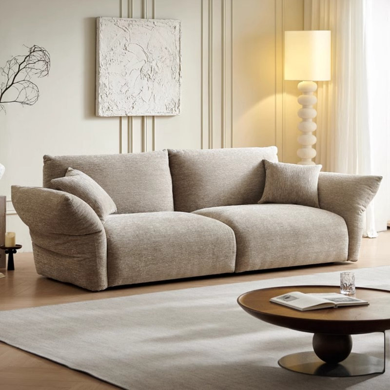 Canapé de luxe moderne à lumière simple, Gris clair