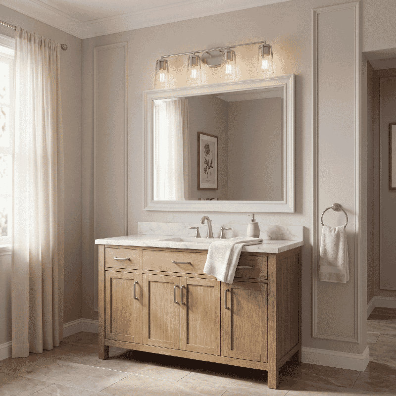 Kirbyville 2-Light Dimmable Vanity Light in Black, Black, 2 Lights, 8.5" H x 14" W x 14" D