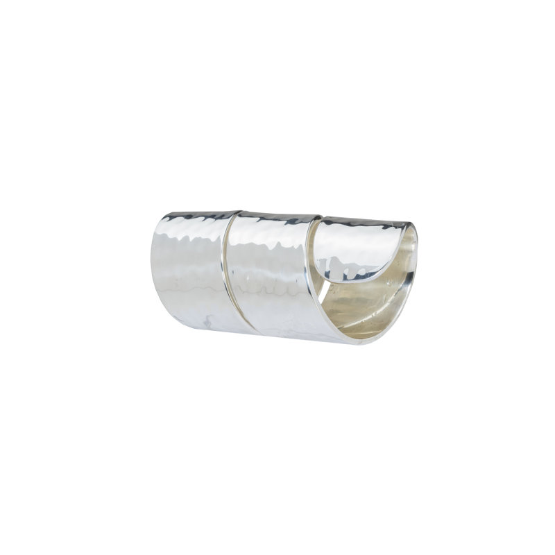 Hammered Napkin Rings Gift Box, Silver
