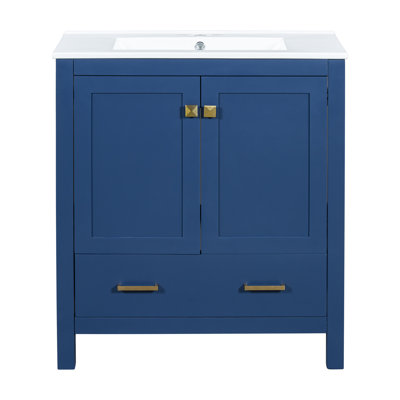 Meuble-lavabo simple Nebo avec plateau en céramique