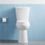 Toilette commerciale deux pièces GarveeHome, conforme ADA, allongée, hauteur confort global, chasse d'eau siphonique puissante de 1,28 GPF, siège à fermeture en douceur