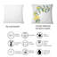 Coussin Rectangle, branche de citrons jaunes et feuilles II - imprimé tropical