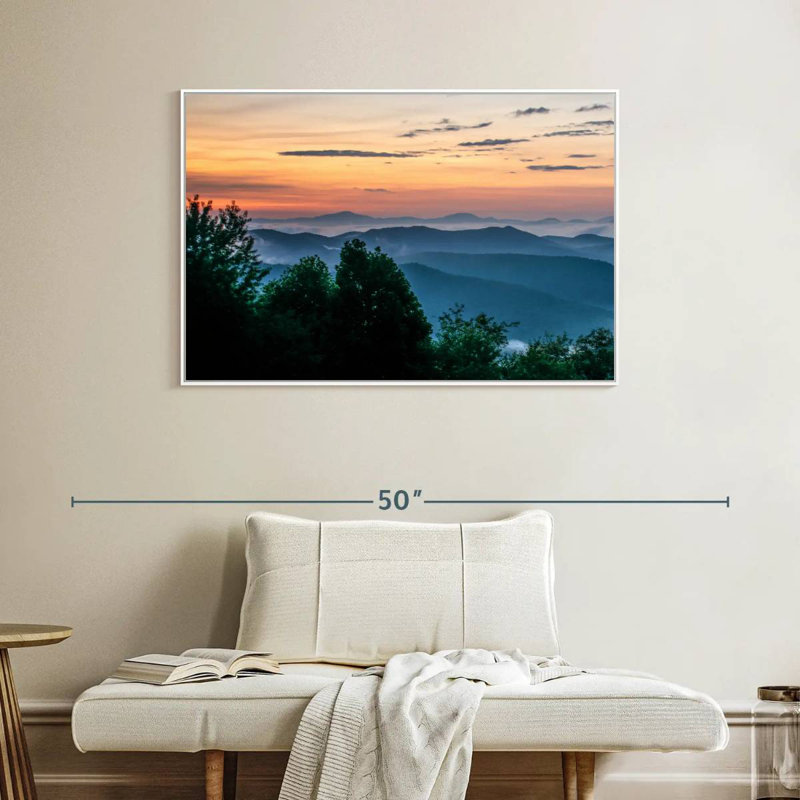 Blue Ridge, Cadre flottant blanc, 40 po x 27 po