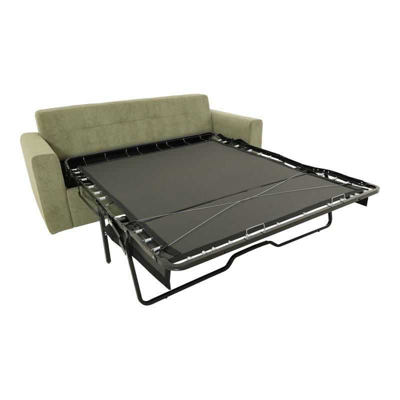 Canapé-lit coulissant, matelas pour grand lit, Vert