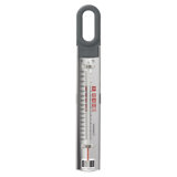 Curved Candy and Deep Fry Thermometer, Adjustable Silicone Coated Clip Fits Most Cookware, Charcoal Gray