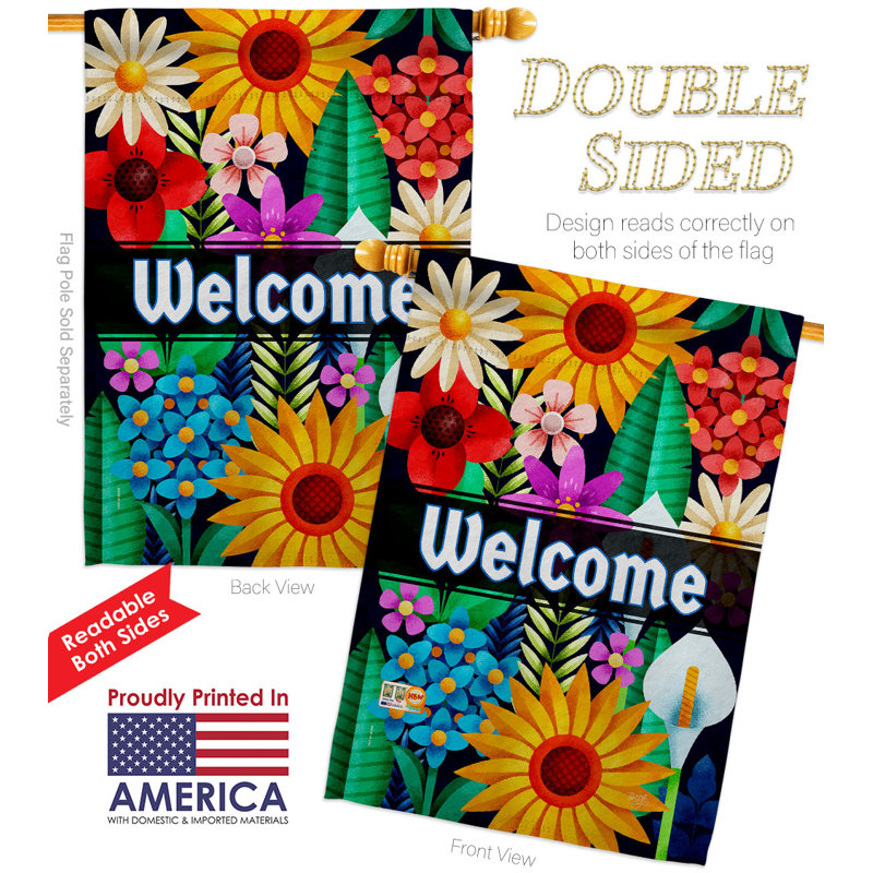 Double Sided 40'' H x 28'' W Polyester House Flag