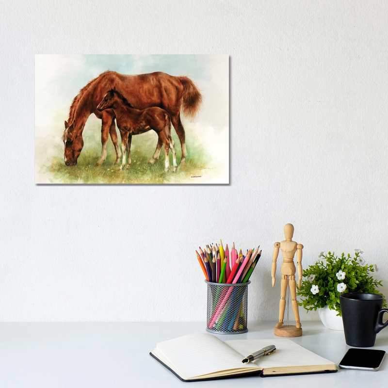 By Mom's Side - Wrapped Canvas Painting, 20.32 cm H x 30.48 cm W