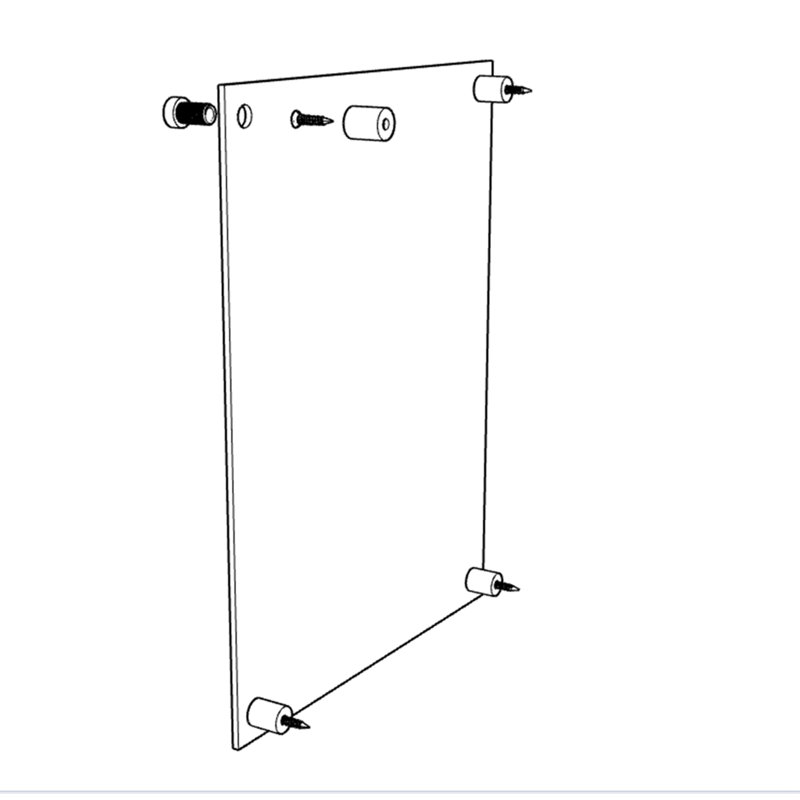 2 sheets acrylic per set Clear Sign Name Holder Plexiglass 17x11 Wallmount Poster Frame Standoff