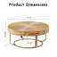 Table basse moderne d'épissure rétro moderne, plateau de table en bois de sapin et pieds croisés noirs-538767735