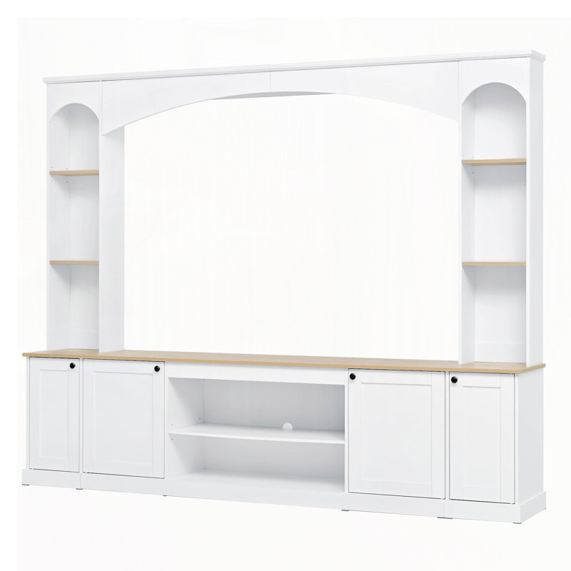 Meuble audio-vidéo avec meuble télé Elegant, Blanc