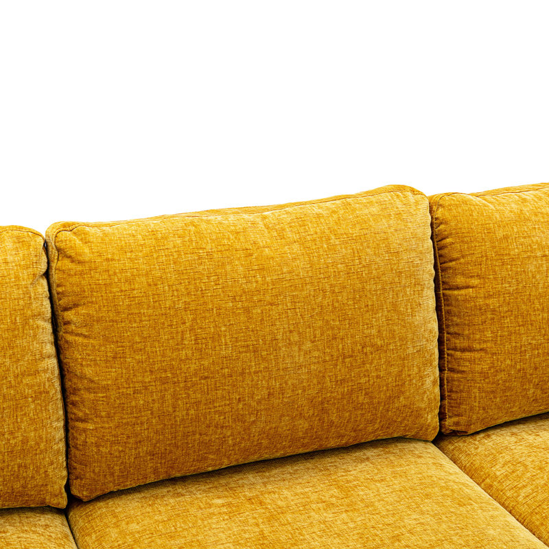 Canapé modulaire Hartsel, Polyester jaune musqué