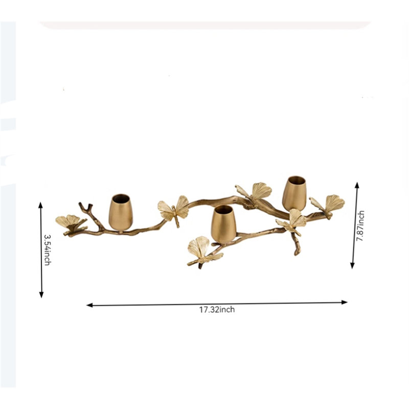 Chandelle de table en métal H 3,54 po