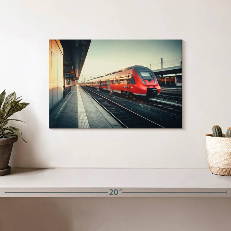 Mehar Red Train, 8" H x 12" W