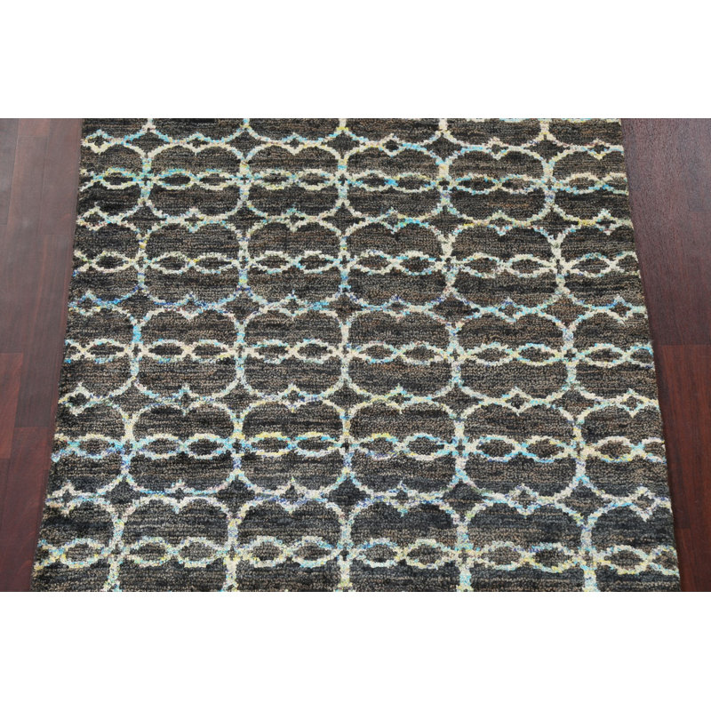 Trellis Abstract Handmade Area Rug 5x8
