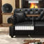 Canapés confortables en similicuir, fauteuil d'appoint Chesterfield moderne pour la maison