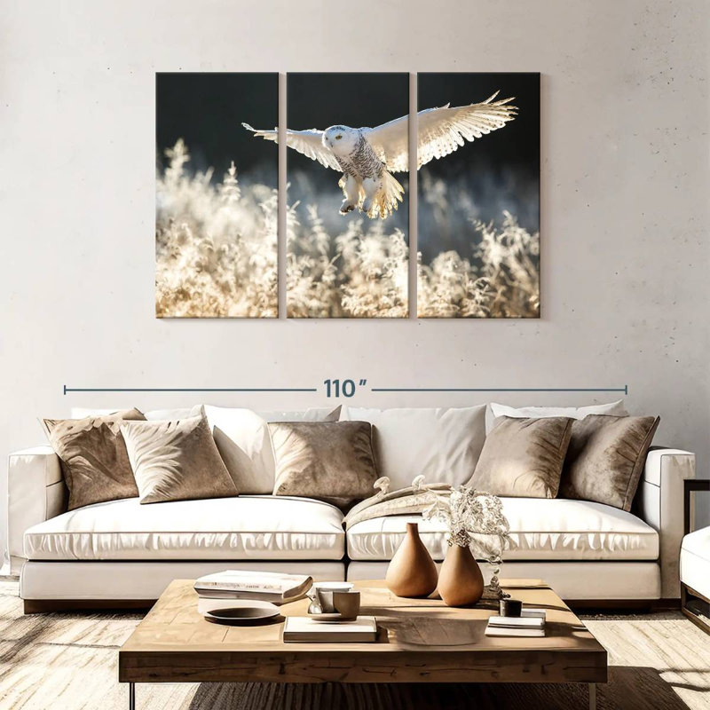 Snowy Owl Hunt, 48" H x 74" W