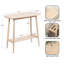 Tiered Rectangle Console Table with Storage