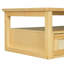 Table basse moderne, table basse avec 1 tablette de rangement, 2 plateaux de table et 1 tiroir en rotin pour le salon