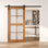 Porte de grange non assemblée et pré-finie en verre pré-fini de 48 po x 80 po Homacer