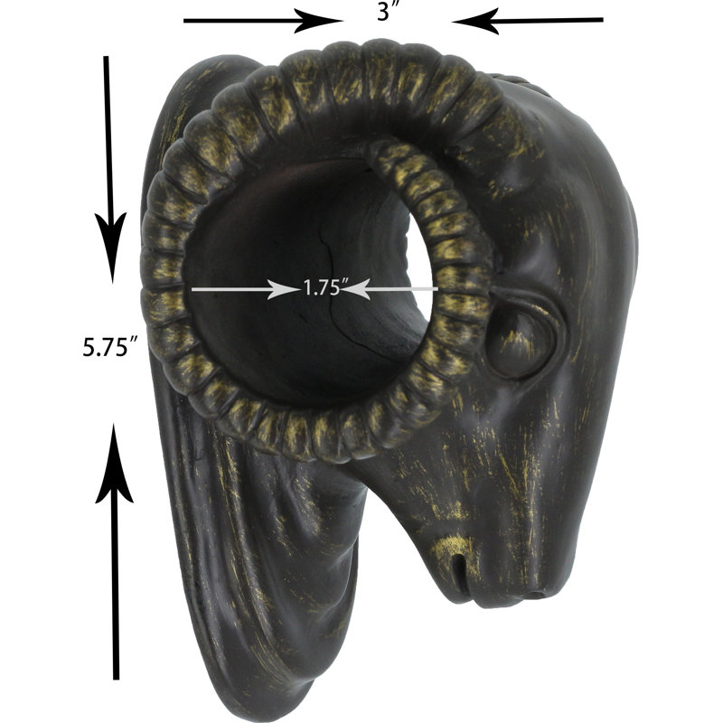 Applique à rideaux en tête de rideau Herakleios, Bronze