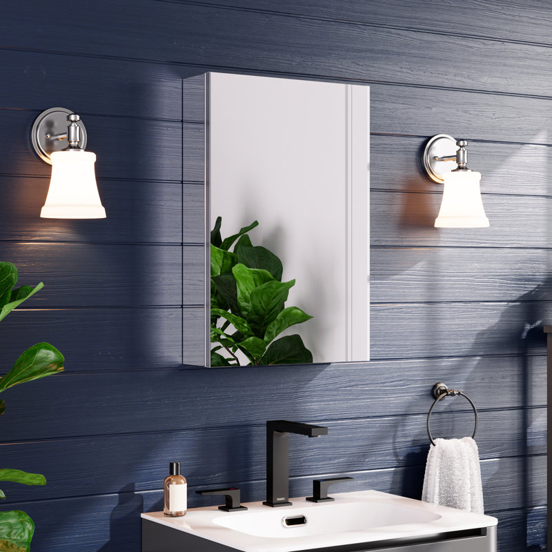 Armoire de rangement murale sans cadre l 16 po x H 24 po avec 3 tablettes réglables