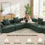 Canapé modulaire courbé modulaire à compression 122 po 122 po -77065173