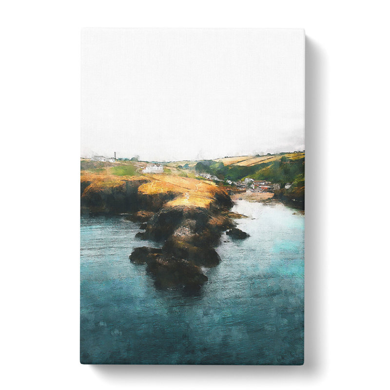 View Of Port Isaac In Cornwall - Wrapped Canvas Print, 60cm H x 40cm W x 3cm D