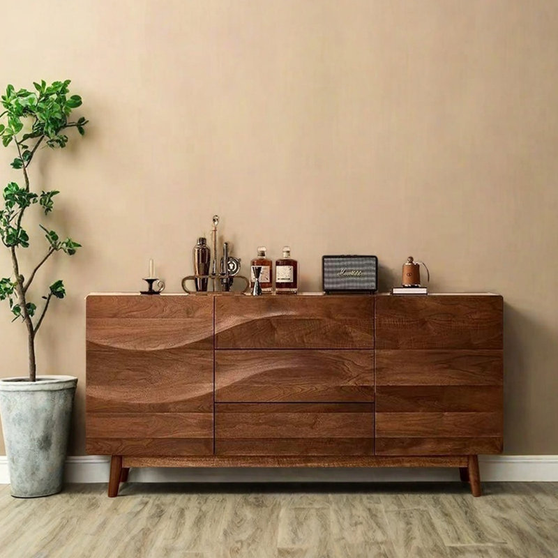 Armoire d'entrée Mid-Century, H 31,5 po x l 59,1 po x P 17,7 po