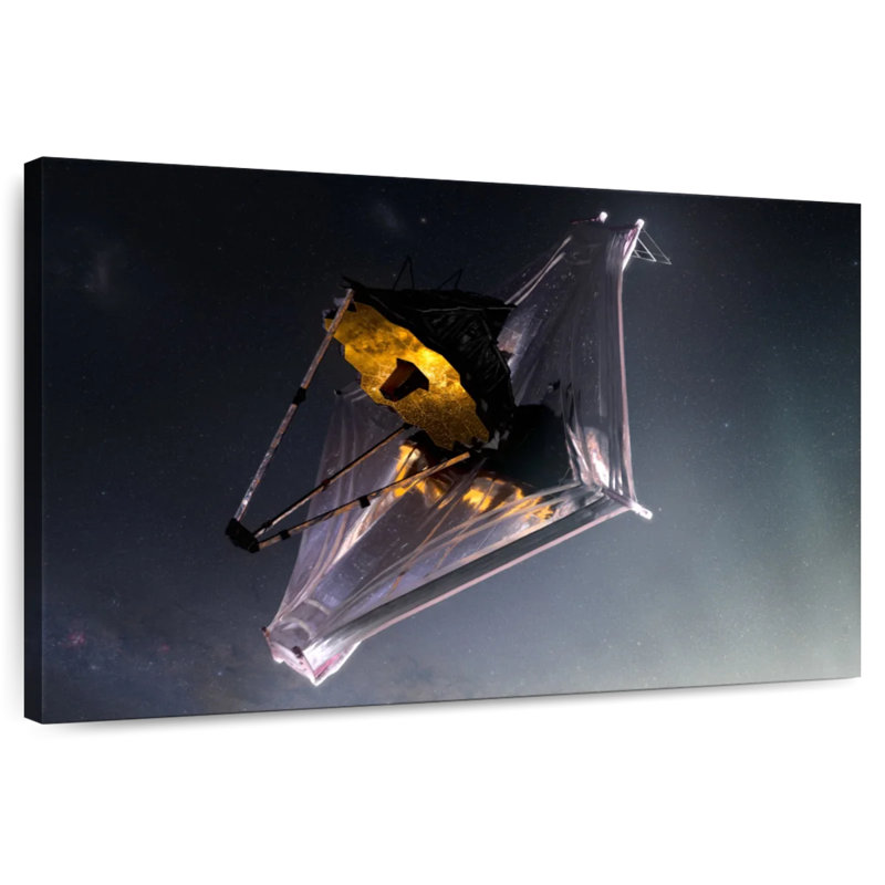 Oberle James Webb's Space Telescope Artist Conception, 20" H x 30" W