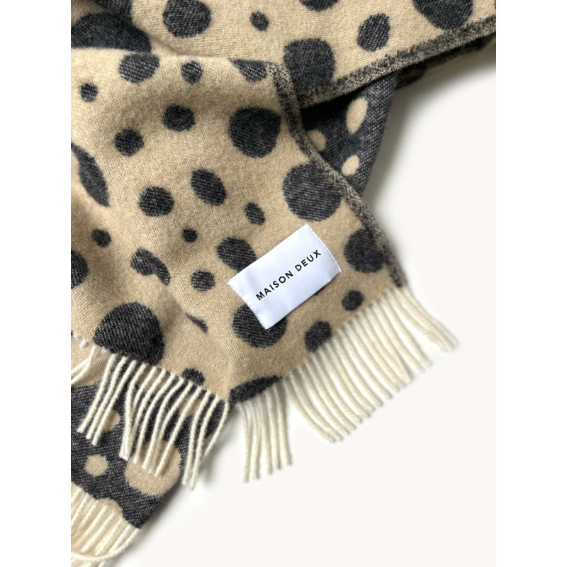 Animal Print Wool Jacquard Throw Blanket