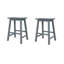 Tabourets de cuisine en bois à hauteur de comptoir 2 pièces Gazley Farmhouse-1361990499