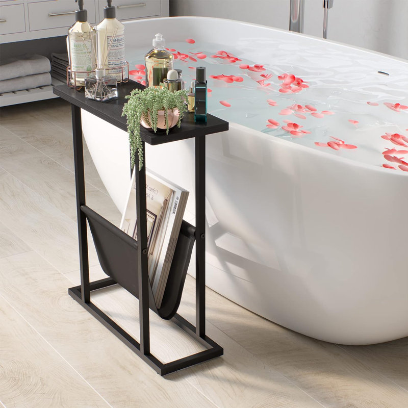 Holifield Frame End Table, Black, Black