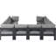 Canapé modulaire d'extérieur en forme de U de 120 po avec coussins Koeppelle-61189474-61209676